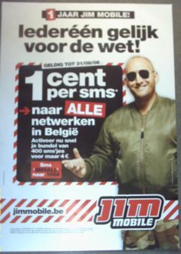 Affiche/poster - Joeri - JIM Mobile (84 x 60 cm), Enlèvement ou Envoi, Neuf
