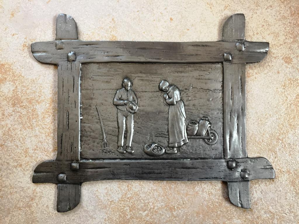 The Angelus - Decoratieve lijsten van 92% tin - Vintage, Ophalen of Verzenden
