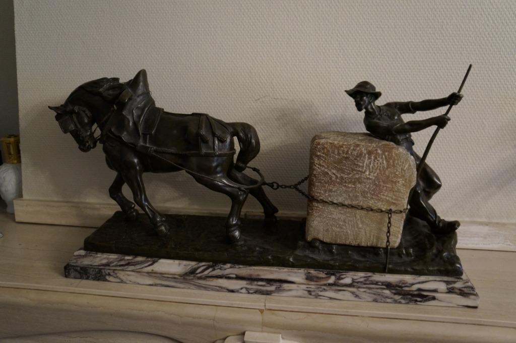 bronzen beeld, Ophalen