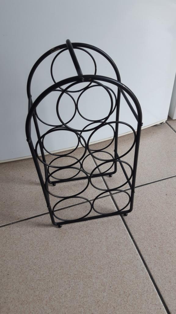 Wijnrek in smeedijzer, Huis en Inrichting, Woonaccessoires | Wijnrekken, 5 tot 15 flessen, Ophalen of Verzenden, Zo goed als nieuw