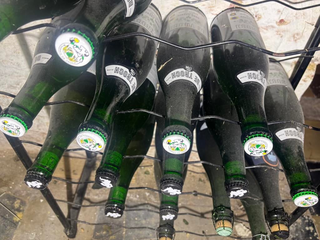 Différentes bouteilles de gueuze ancienne De Troch, Enlèvement
