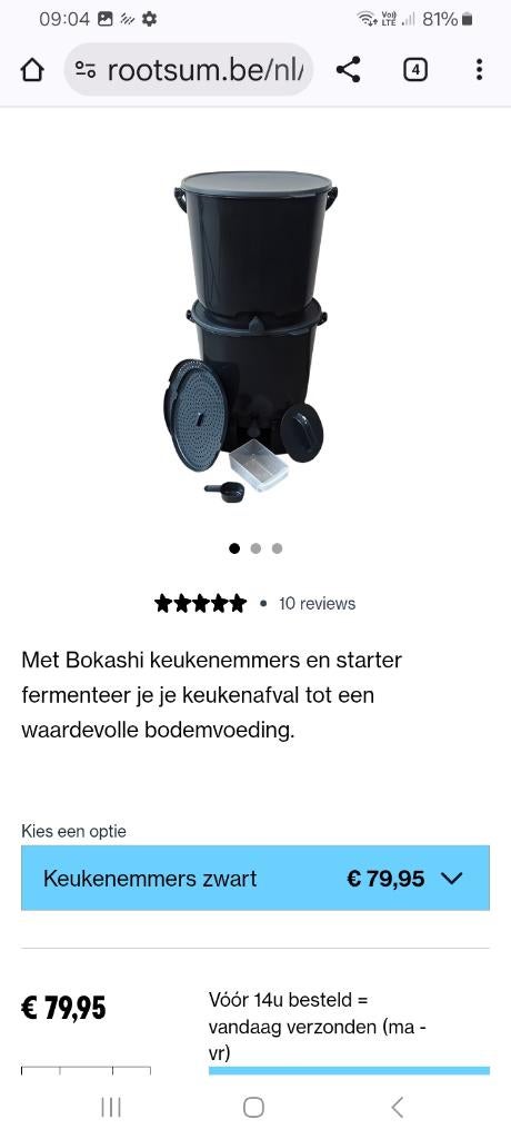 Bokasi emmers, Enlèvement, Utilisé