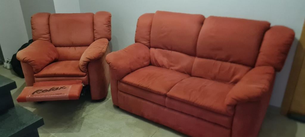 2 Zetels te koop, Huis en Inrichting, Zetels | Zetels, Ophalen, Tweepersoons, Zo goed als nieuw, Rechte bank