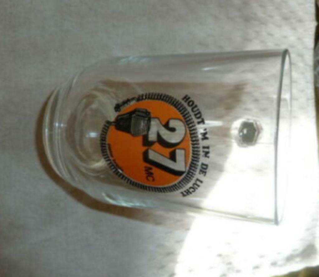 #G bier glas / Pul "Houdt 'm in de lucht 27MC - Pieter Breda, Enlèvement ou Envoi, Utilisé, Verre à bière