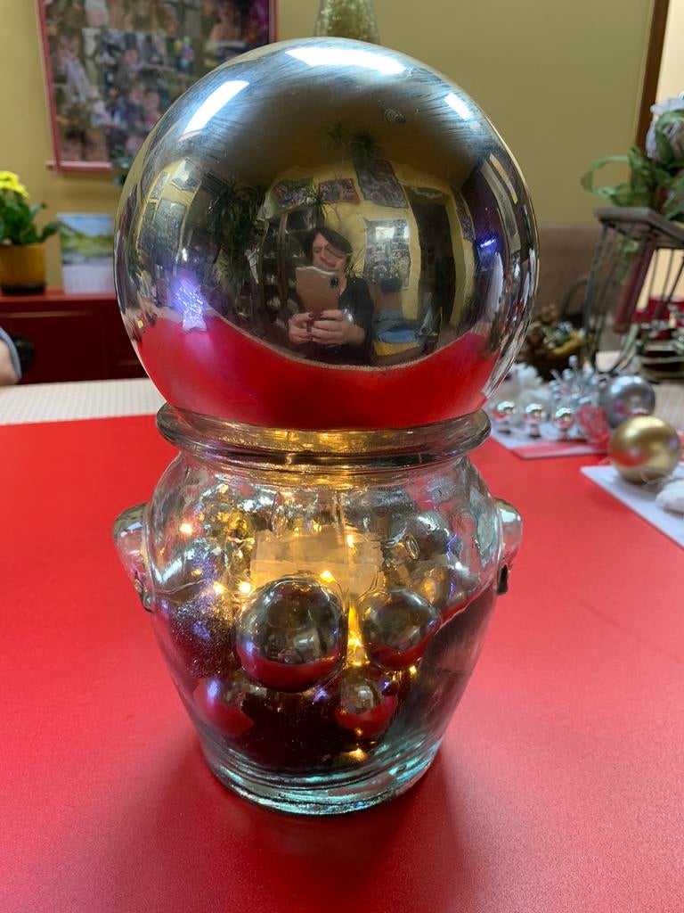 Lampe avec boule effet miroir, Enlèvement, Comme neuf