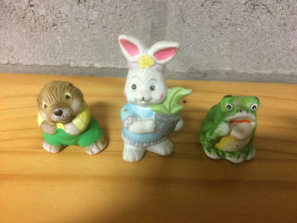 Set van stenen bever, kikker en konijn, Antiek en Kunst, Ophalen