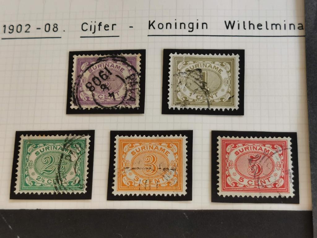 Suriname 1902  - cijfers, Ophalen of Verzenden, Gestempeld
