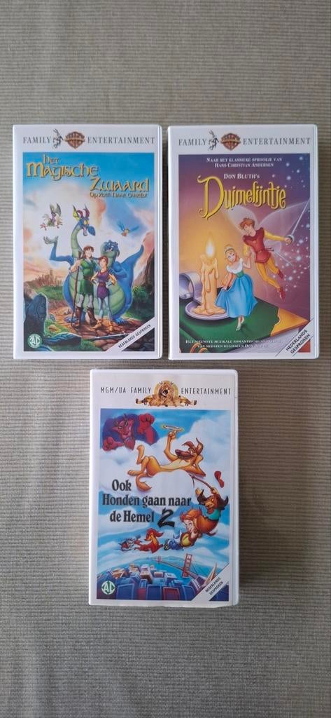 3 videocassettes, Nederlands gesproken, prijs samen, Cd's en Dvd's, VHS | Kinderen en Jeugd, Ophalen of Verzenden, Zo goed als nieuw