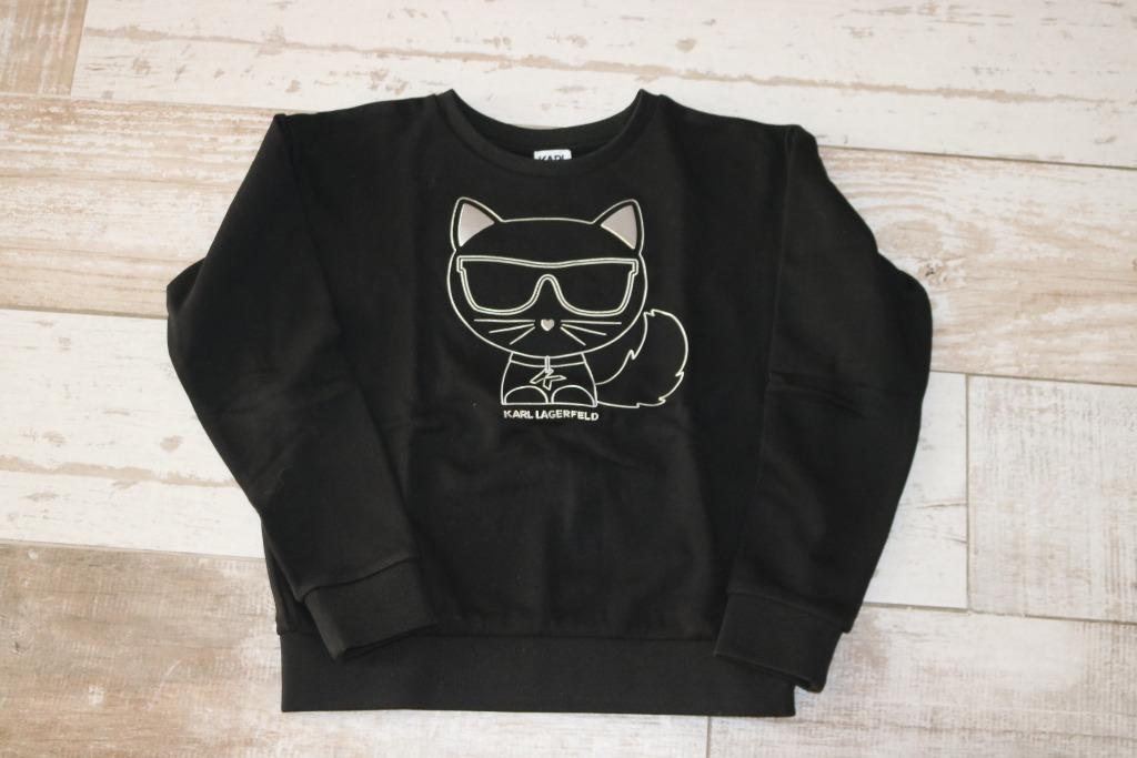 zwarte trui Karl Lagerfeld maat 156, Enlèvement ou Envoi, Comme neuf, Fille, Pull ou Veste