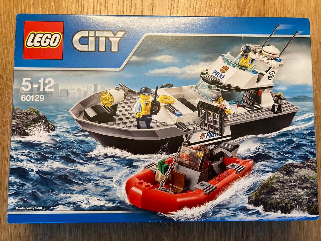 Lego Politie Boot 60129, Ophalen, Zo goed als nieuw, Complete set, Lego