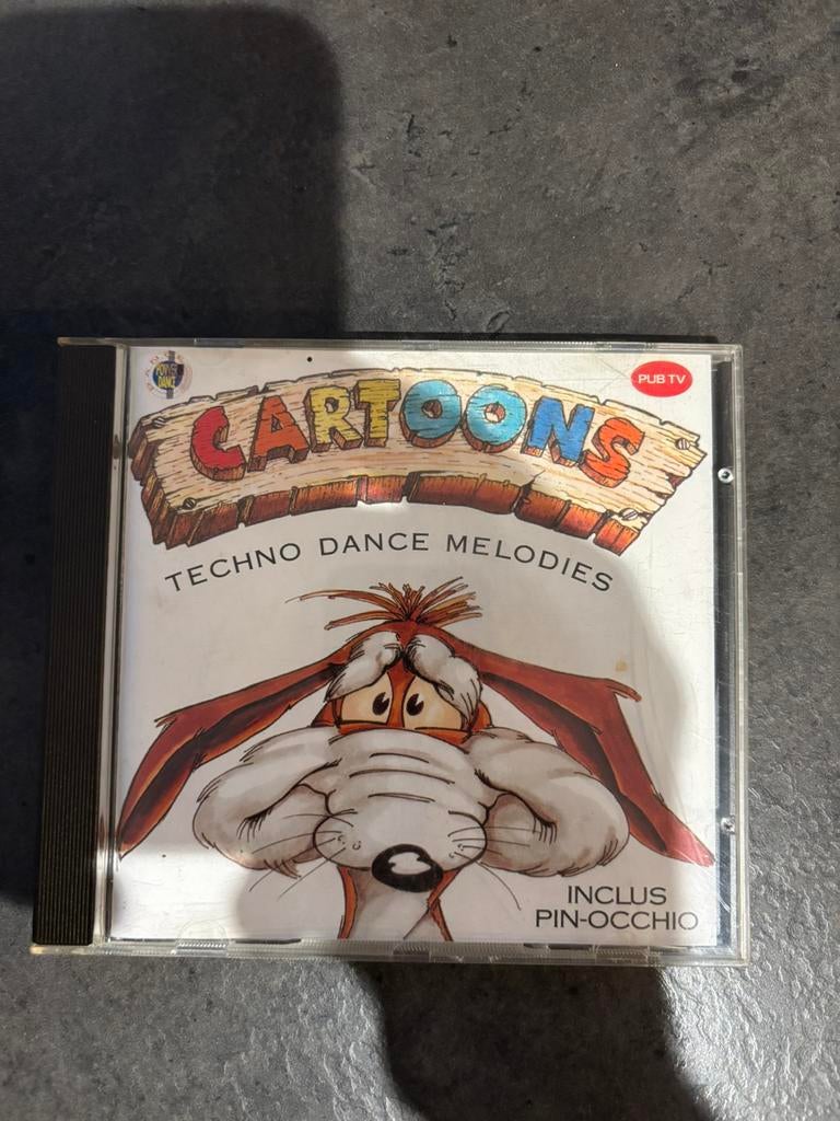 “Cartoons Techno 90’s – Pinocchio – Heidi – Schtroumpfs – CD, Enlèvement ou Envoi, Comme neuf, Musique