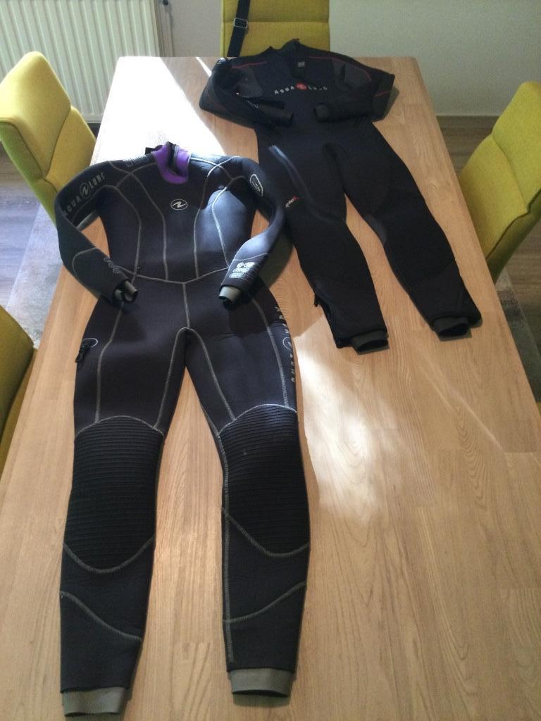 Aqua Lung 5mm Wetsuits Lady size S & M vanaf 120€ - Ecochequ, Enlèvement ou Envoi, Comme neuf, Combinaison de plongée