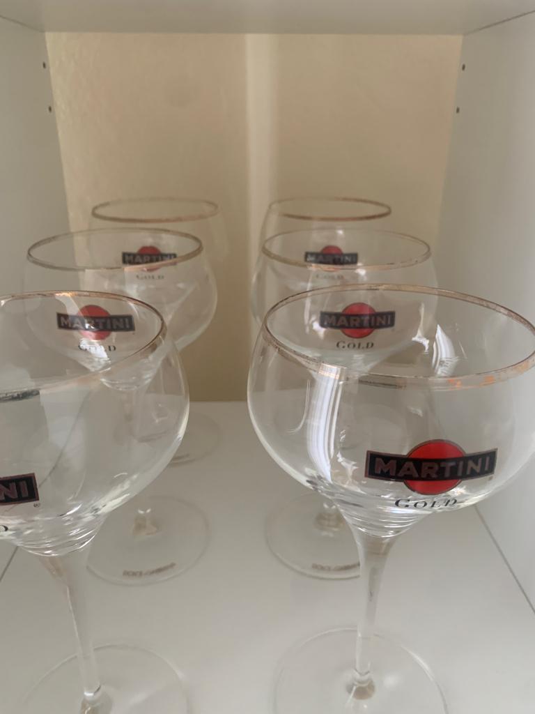 Martini - Gold - Dolce & Gabbana vintage glazen, Ophalen, Gebruikt