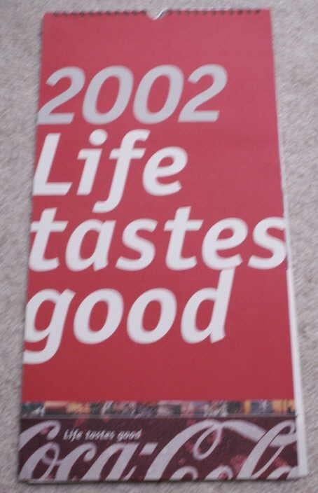 Coca-Cola kalender van 2002 Coca Cola Life tastes good, Ophalen of Verzenden, Nieuw