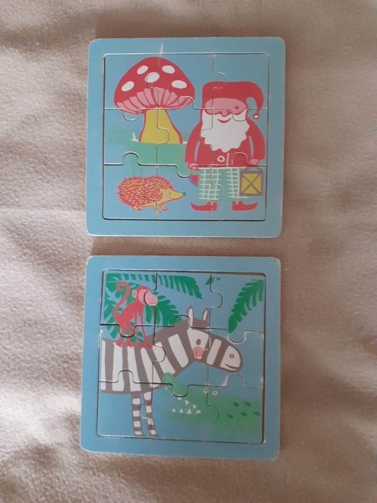 2 Houten inlegpuzzels, Kinderen en Baby's, Ophalen of Verzenden, Gebruikt