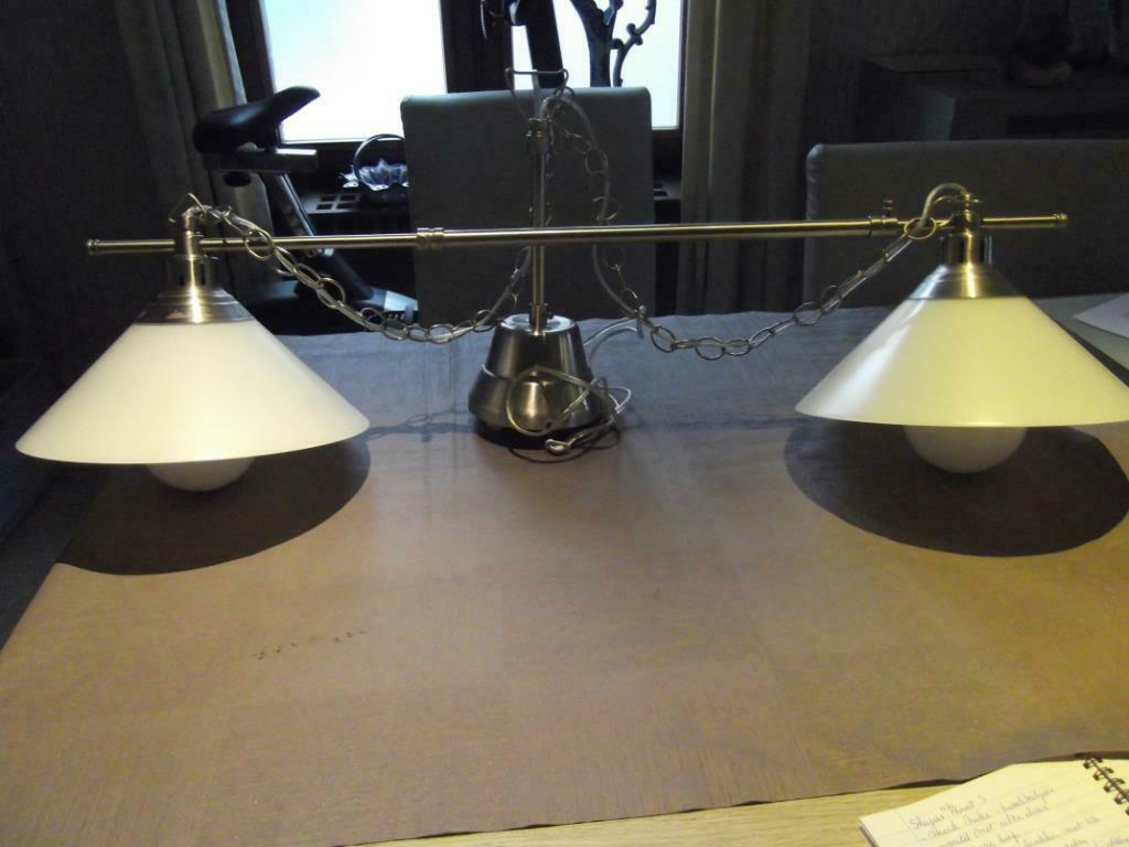 Mooie dubbele ophangluster, Enlèvement, Comme neuf, Verre