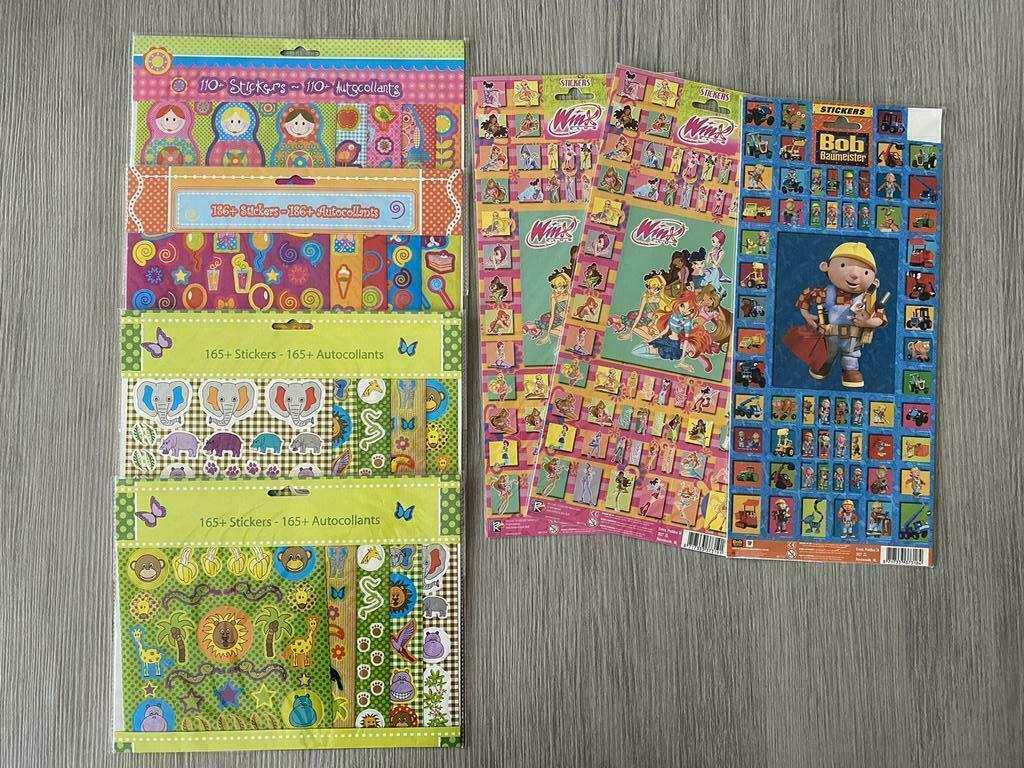 Stickers - 5 pakjes kinderstickers = nieuw, Ophalen, Nieuw, Knutselen
