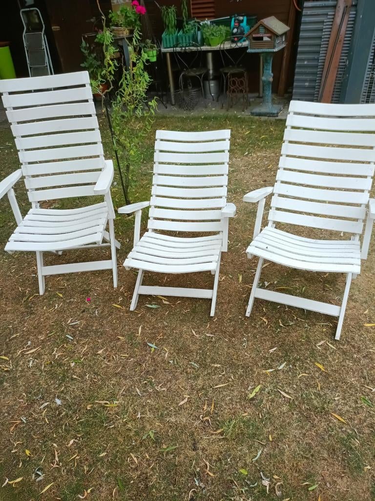 3 tuinstoelen, Tuin en Terras, Tuinstoelen, Ophalen, Zo goed als nieuw, Kunststof