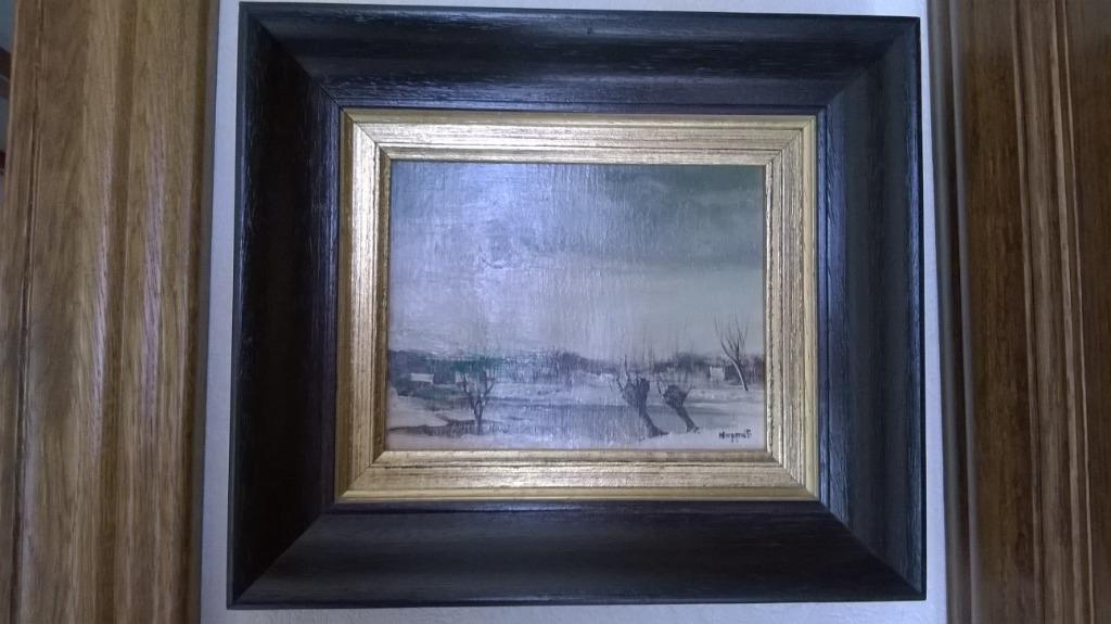 Peinture sur toile (vue neige), Antiquités & Art, Art | Peinture | Classique, Enlèvement
