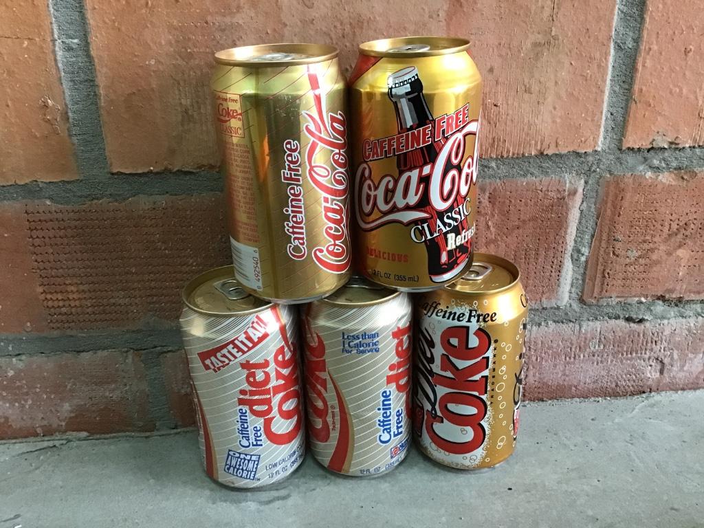 Coca-Cola blikjes usa 5st diet cafeïne vrij, Verzenden, Gebruikt, Verpakking