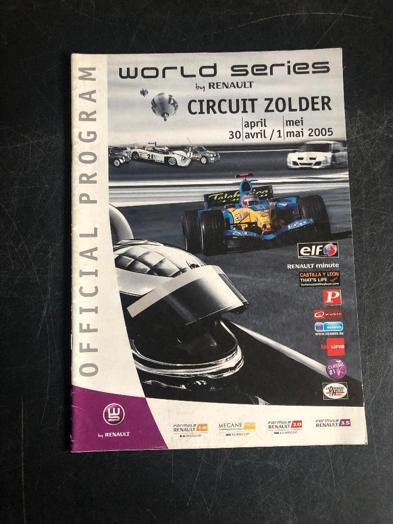 programma World Series Renault 2005 circuit Zolder Alonso, Ophalen of Verzenden