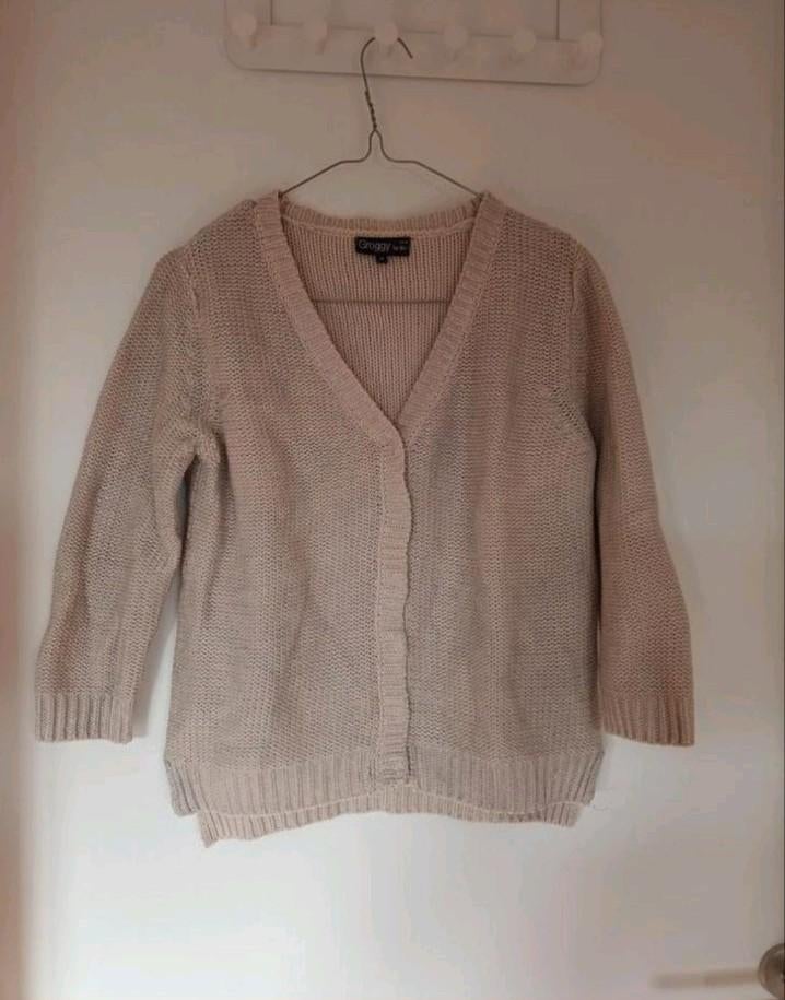 Gilet beige argenté Groggy by jbc taille M, Vêtements | Femmes, Taille 38/40 (M), Enlèvement ou Envoi, Beige, Comme neuf