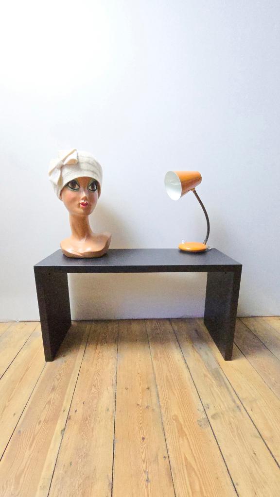 Petite table / banc en bois - noir - impeccable, Moins de 50 cm, Enlèvement ou Envoi, 50 à 100 cm, Comme neuf