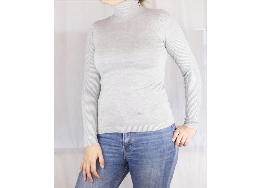 Grijze coltrui van Bershka - Maat medium, Kleding | Dames, Verzenden, Grijs
