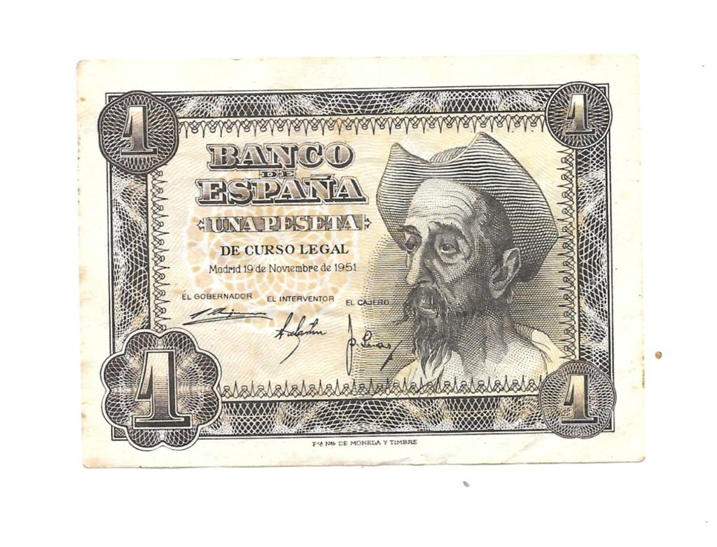 Spanje 1 Peseta biljet 19 november 1951, Postzegels en Munten, Verzenden, Overige landen, Los biljet