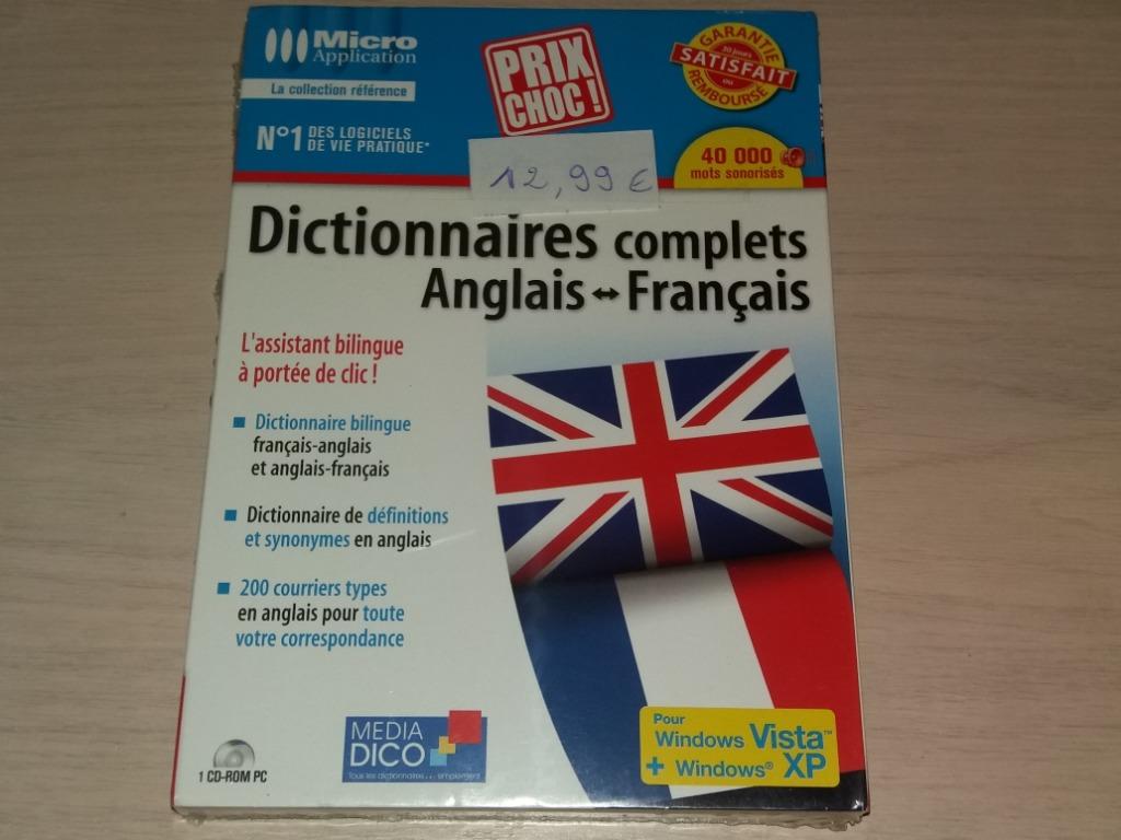 Nouveau Logiciel dictionnaire anglais francais, Informatique & Logiciels, Logiciel d'Éducation & Cours, Neuf, Windows, Enlèvement ou Envoi