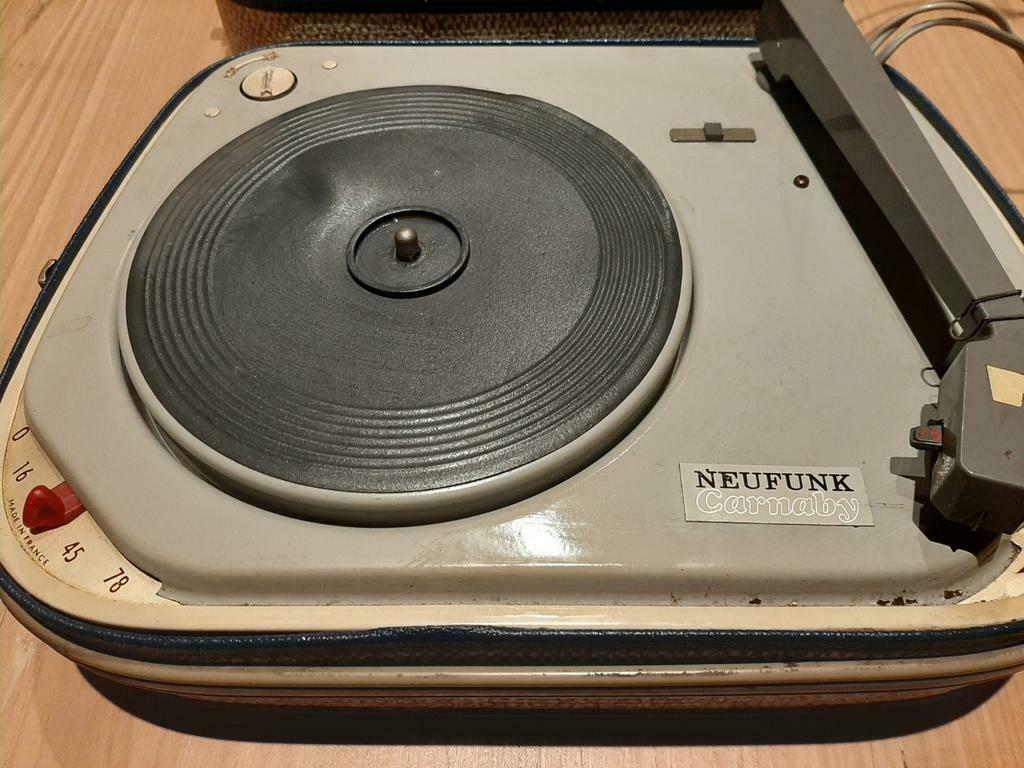 Retro draagbare platenspeler NEUFUNK, Ophalen of Verzenden