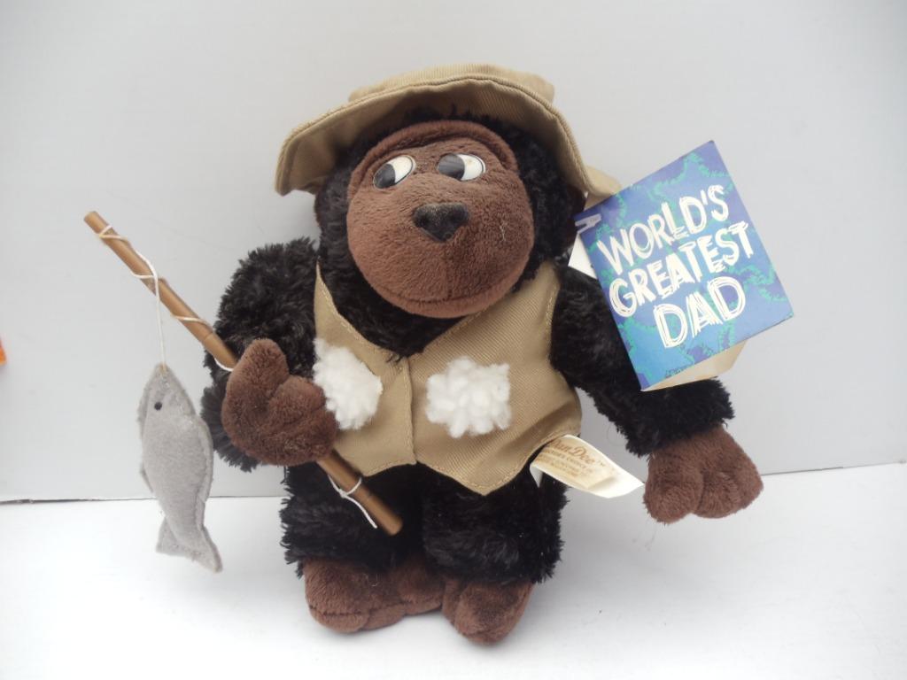 Pluche gorilla als visser - Dan Dee collecter's -Beste vader, Kinderen en Baby's, Ophalen, Nieuw, Overige typen