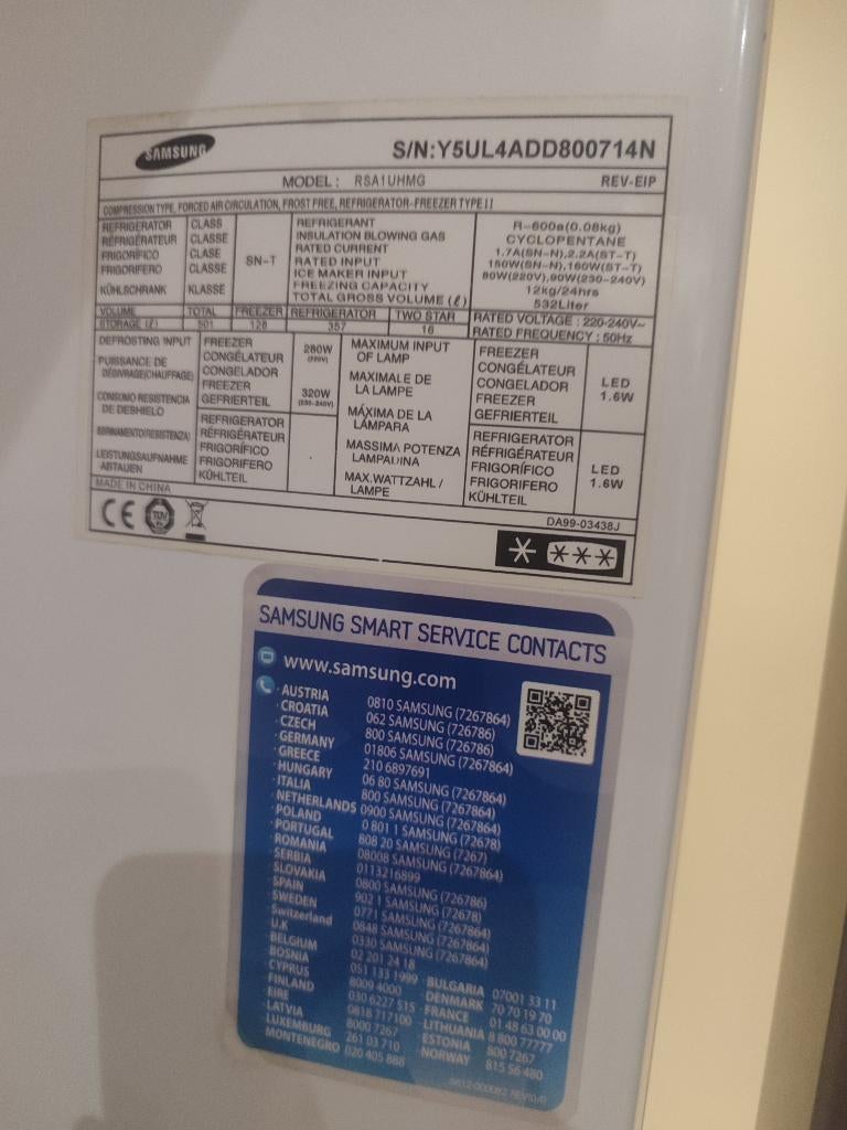 frigo americain, Enlèvement, Utilisé, À Poser, Congélateur