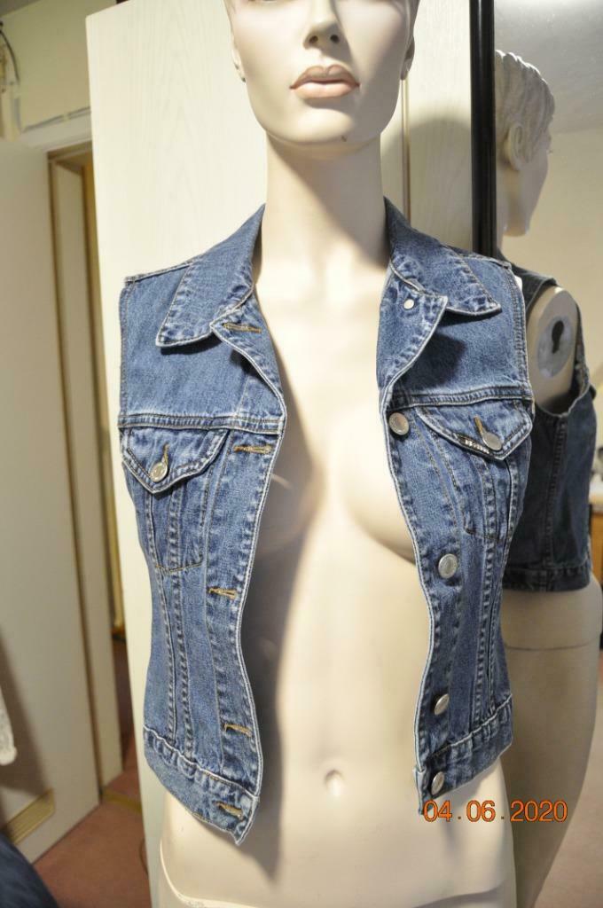 Gilet en jean's, Enlèvement ou Envoi, Comme neuf, Sans, Taille 34 (XS) ou plus petite