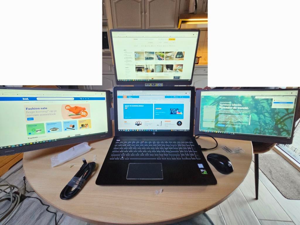 3 draagbare monitors voor laptop 15,6 inch + opbergtas
NIEUW, Computers en Software, Ophalen