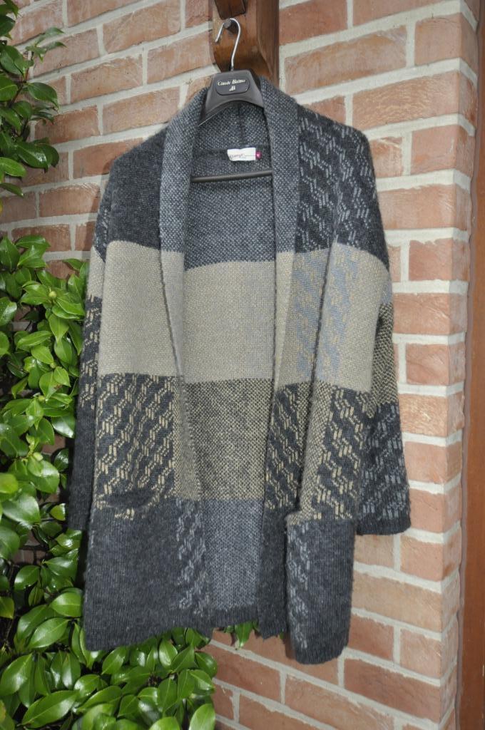 Melvin cardigan maille chaude t.42/XL, Taille 42/44 (L), Gris, Enlèvement ou Envoi, Melvin