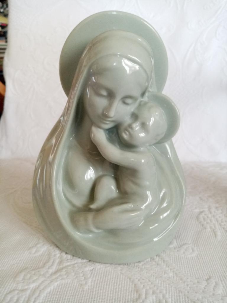Statue en porcelaine/Téco Marie/ l'enfant Jésus 1930s (18cm), Enlèvement ou Envoi