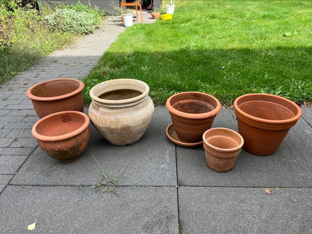 Lot Terracotta potten, Ophalen, Terracotta