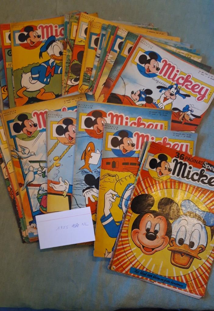 Mickey weekblad 1955 (50 nummers)  Nederlands, Gelezen, Complete serie of reeks, Ophalen of Verzenden, Disney
