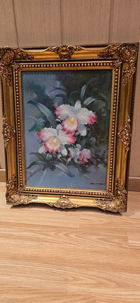 Schilderij orchidee, Ophalen