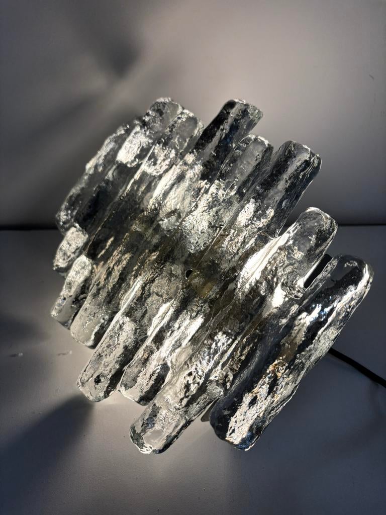 Schalmei ' Ice Block' wandlamp van J. T. Kalmar 1972., Ophalen of Verzenden, Zo goed als nieuw, Glas