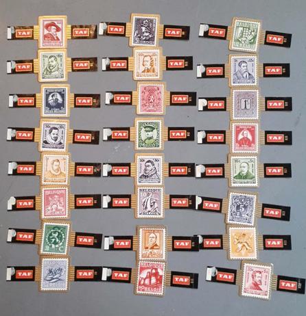 serie B complète 24 bagues cigare timbre belge, Enlèvement ou Envoi, Utilisé, Bagues de cigare