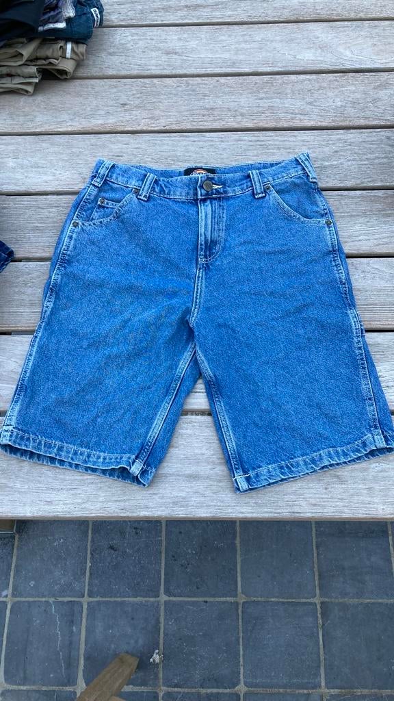 Dickies jeansshort blauw, maat W28, Blauw, Ophalen of Verzenden, Zo goed als nieuw, Overige maten