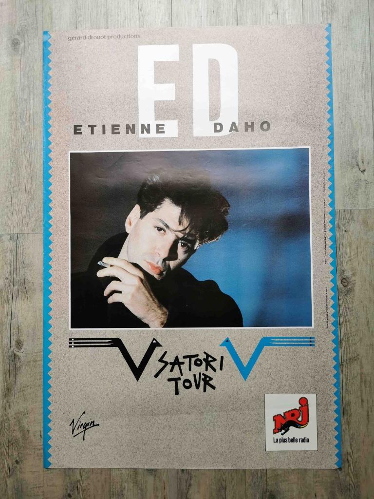 POSTER ETIENNE DAHO - SATORI TOUR - 78/118 CM, Enlèvement ou Envoi, Rectangulaire vertical, Comme neuf, Musique
