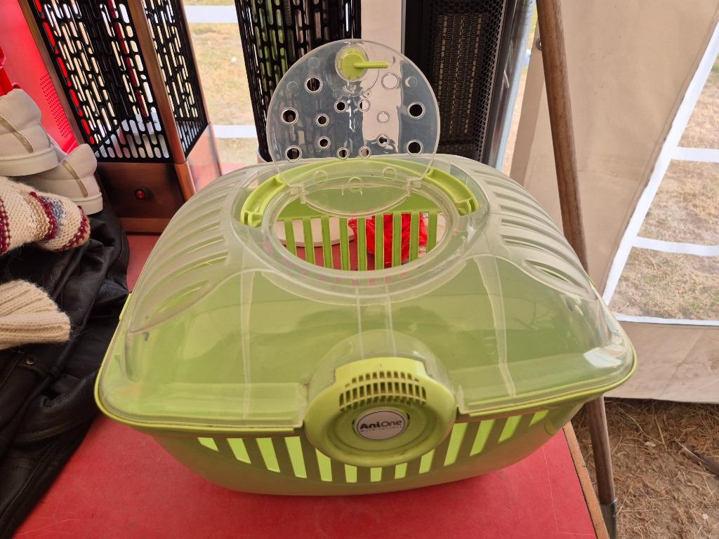 AniOne transportbox kleine dieren - Geel - Putte, Dieren en Toebehoren, Knaagdieren en Konijnen | Toebehoren, Ophalen of Verzenden