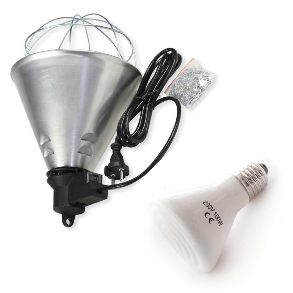 Lampe chauffante 100W + luminaire pour reptiles, etc.Complet, Enlèvement ou Envoi, Neuf