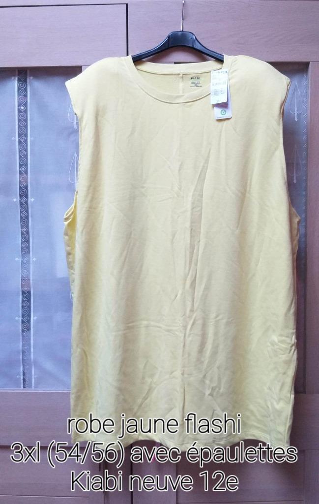 robe sans manches jaune 3xl (54/56) kiabi, Neuf, Kiabi, Robe, Jaune