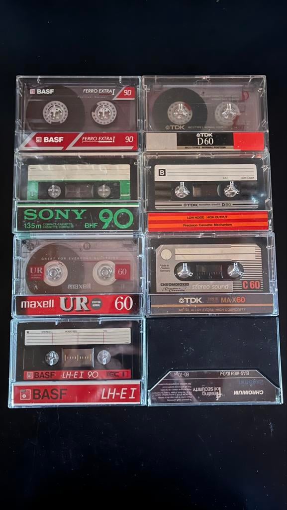 Cassette bandjes x8, Ophalen of Verzenden, Zo goed als nieuw