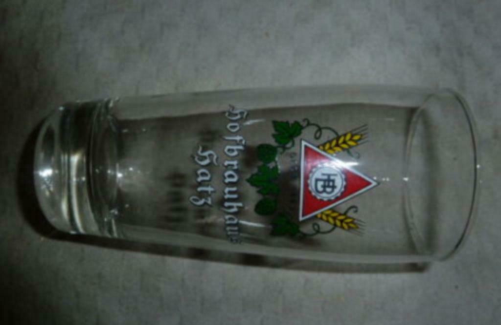 #G bier glas HOFBRAUHAUS HATZ Gegr. 1863 0,25L, Ophalen of Verzenden, Nieuw, Bierglas