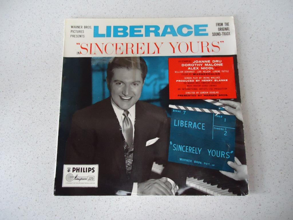 LP van "Liberace" Sincerely Yours anno 1956., CD & DVD, Vinyles | Rock, Comme neuf, Pop rock, 12 pouces, Enlèvement ou Envoi